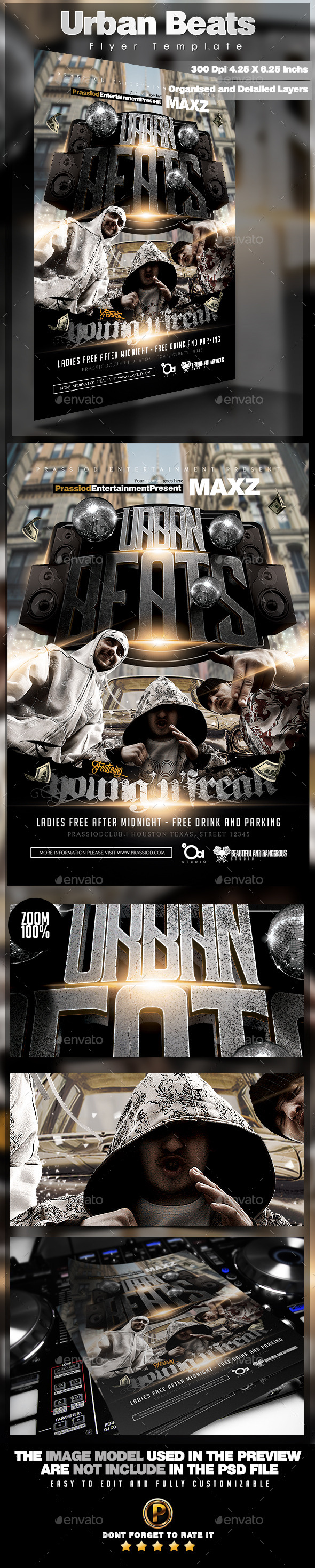 Urban Beats Flyer Template - Clubs & Parties Events