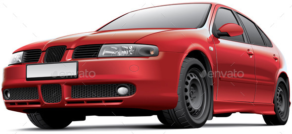 Spanish 5-door Hatchback - Vectors