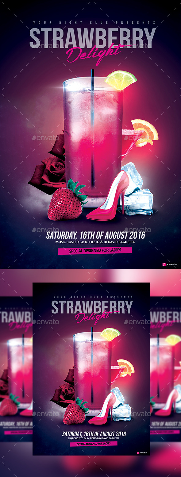Strawberry Delight Cocktail - Clubs & Parties Events