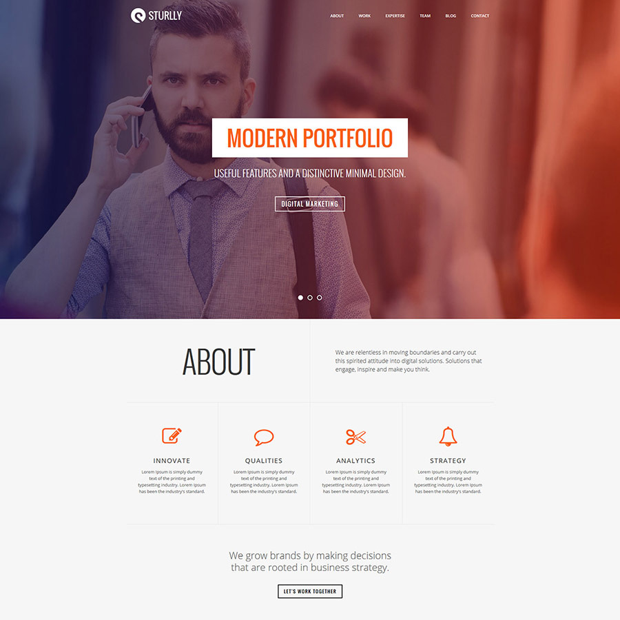 Sturlly Responsive One Page Multipurpose Template by themezaa | ThemeForest