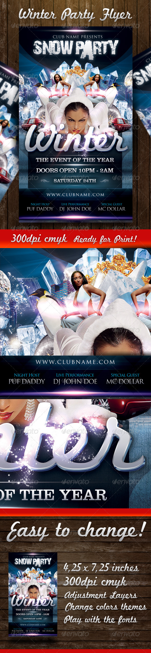 Winter Party Flyer - Clubs & Parties Events