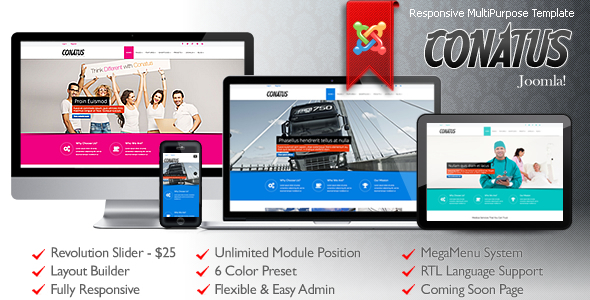 Conatus Responsive MultiPurpose Joomla Template