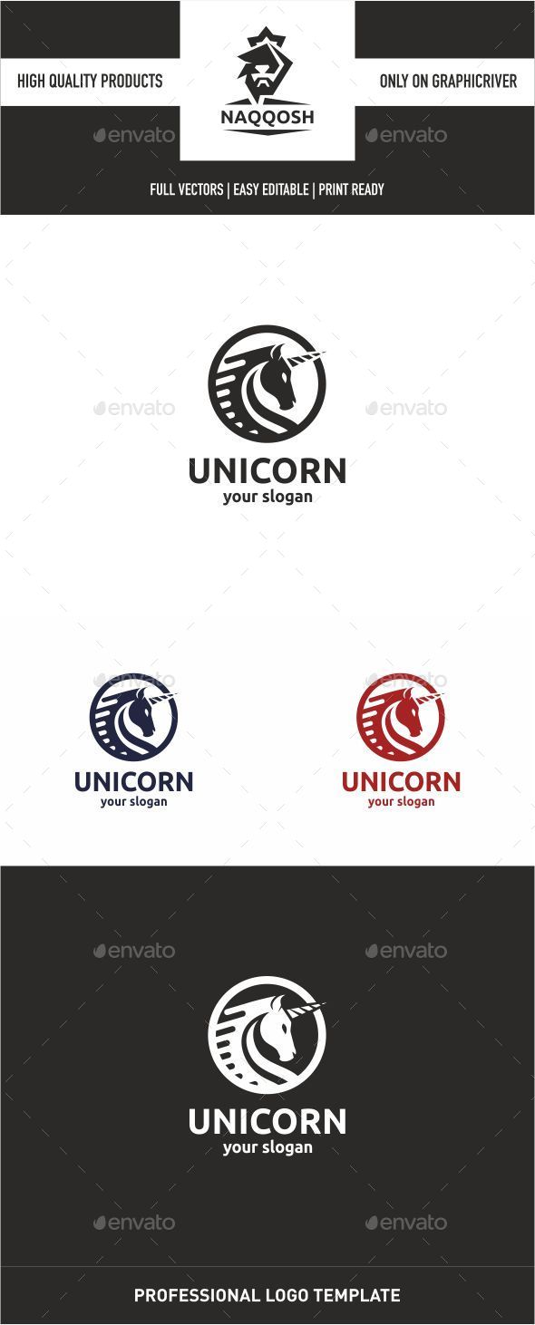 Unicorn - Animals Logo Templates