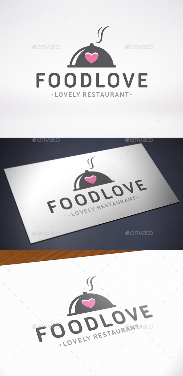 Food Love Logo Template - Objects Logo Templates