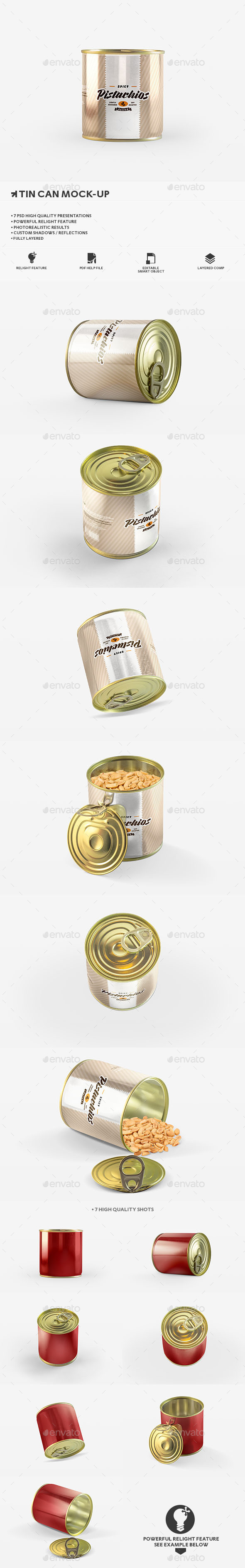 Package Tin Can Mockup