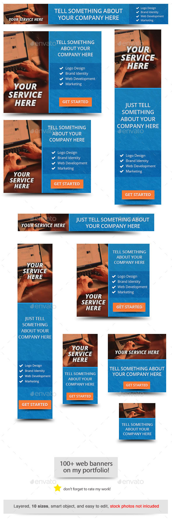 Corporate Web Banner Design Template 65 - Banners & Ads Web Elements