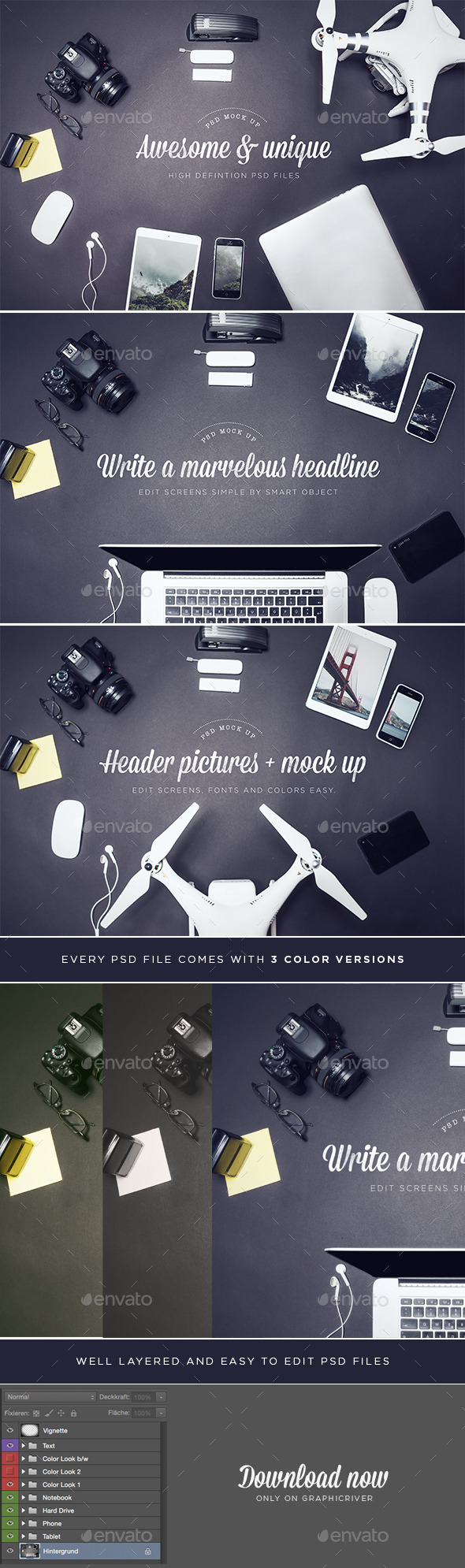 Tec. Hero / Header Images - Mock Up - Displays Product Mock-Ups