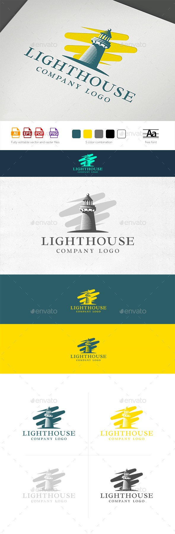 Lighthouse Logo Template - Buildings Logo Templates