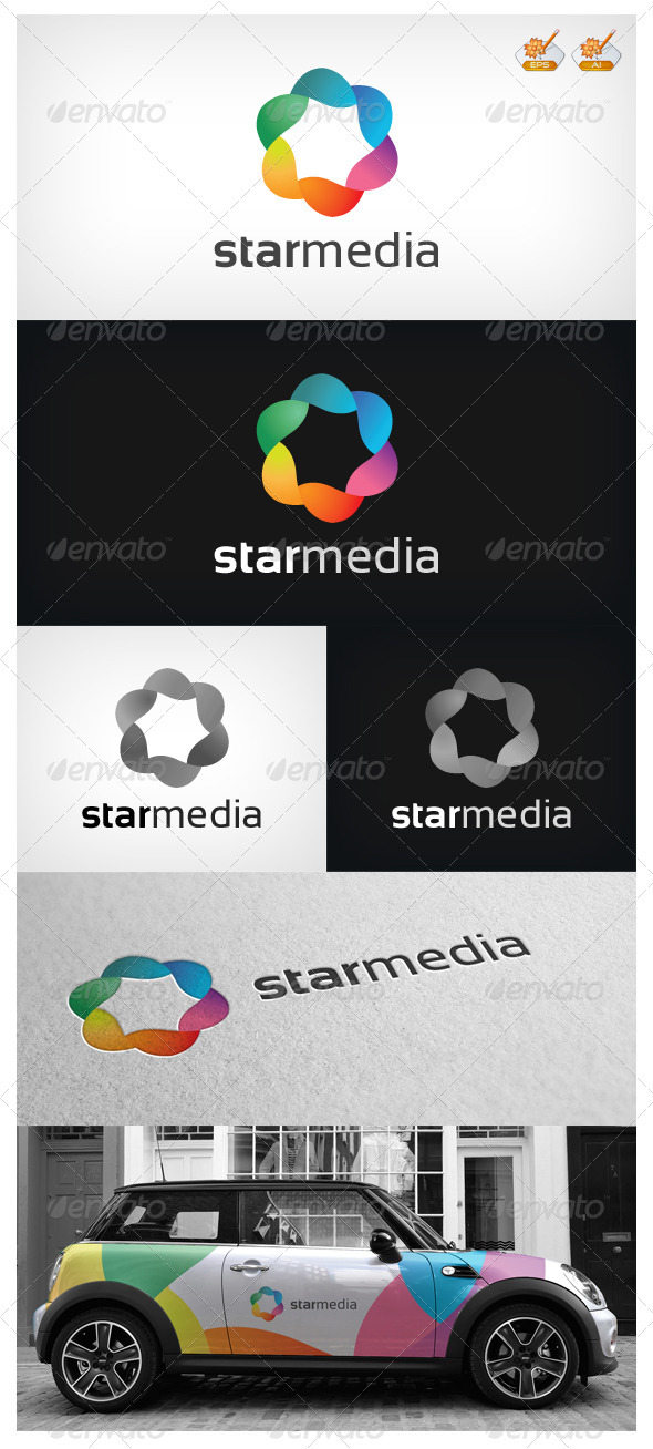 Star Media Logo - Symbols Logo Templates