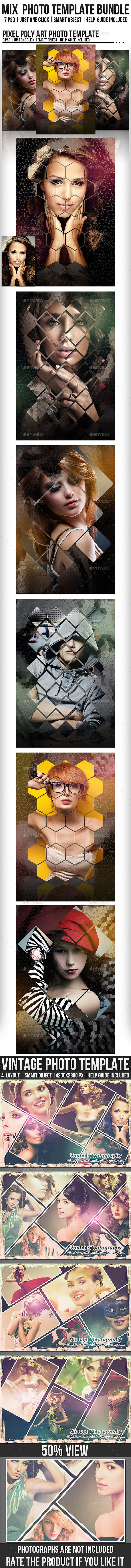 Mix Photo Template Bundle - Photo Templates Graphics