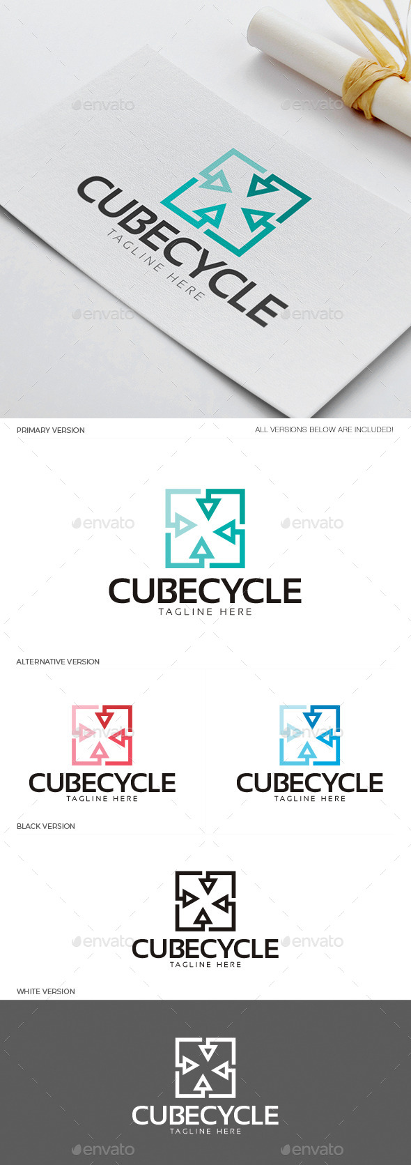 Cube Cycle Logo - Objects Logo Templates