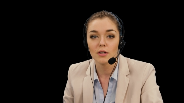 Customer Service Operator Woman With Headset alt