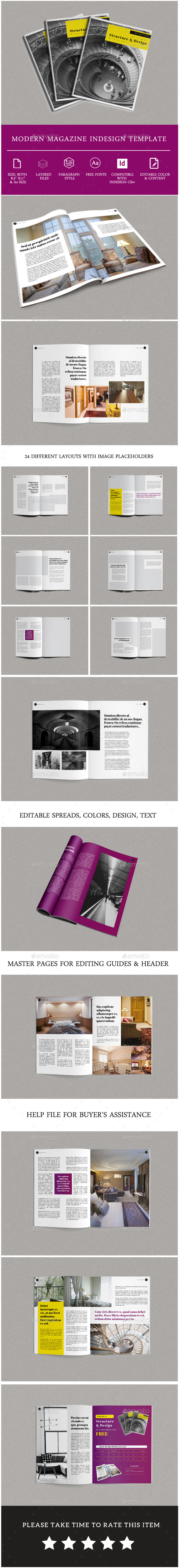Minimal Modern Magazine Template - Magazines Print Templates