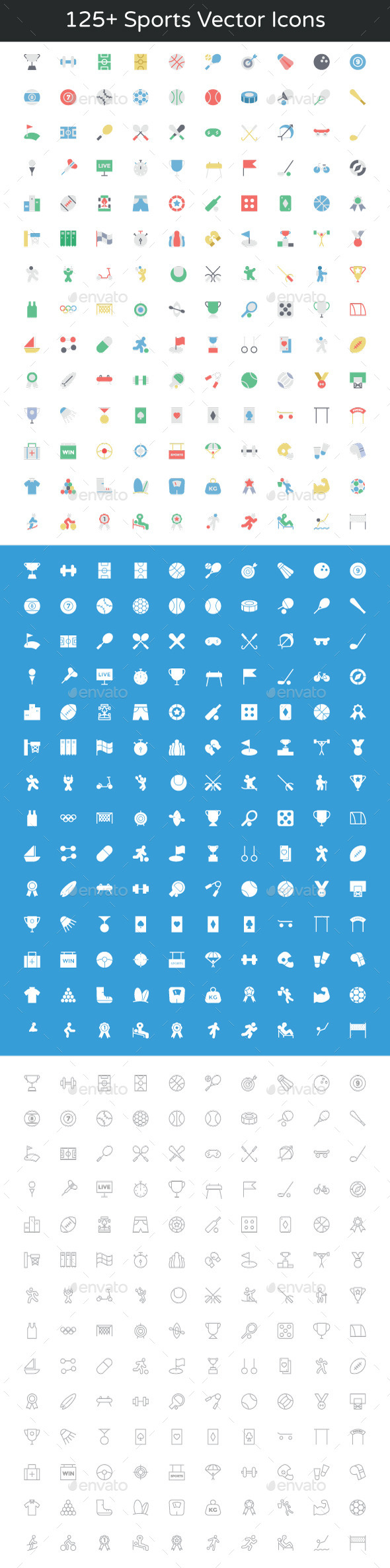 125+ Sports Vector Icons - Icons