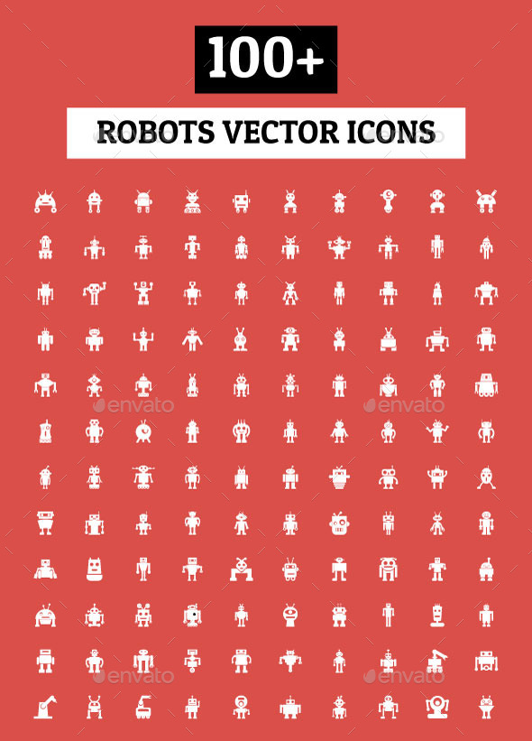 100+ Robots Vector Icons - Man-made objects Objects