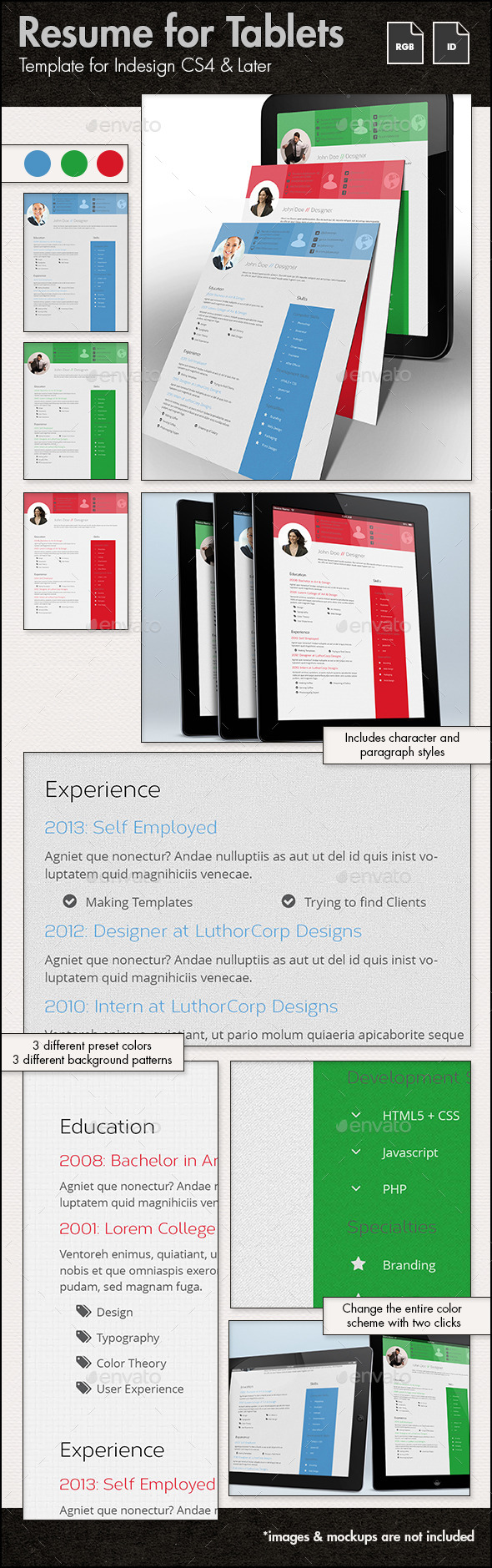 Resume Template for Tablets - ePublishing