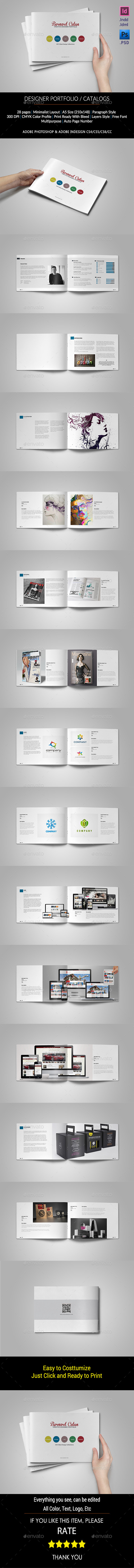 A5 Portfolio Template - Portfolio Brochures