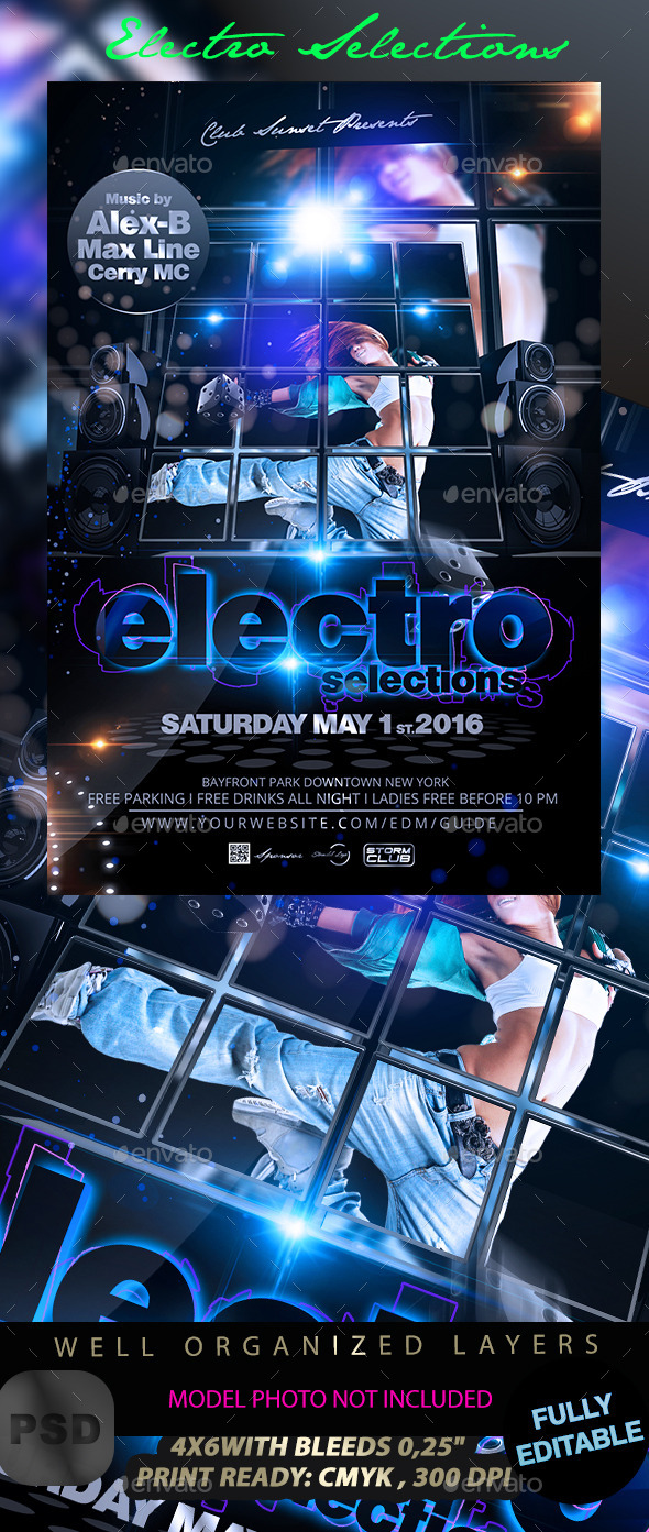 Electro Selections Flyer - Events Flyers