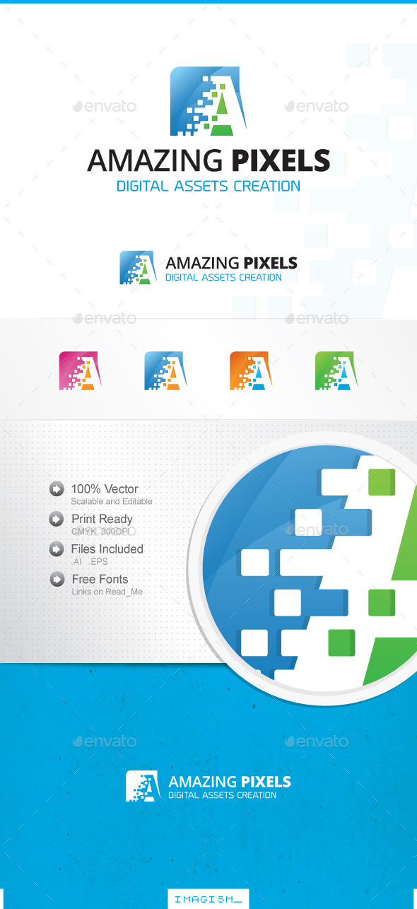Pixels Logo - Letters Logo Templates