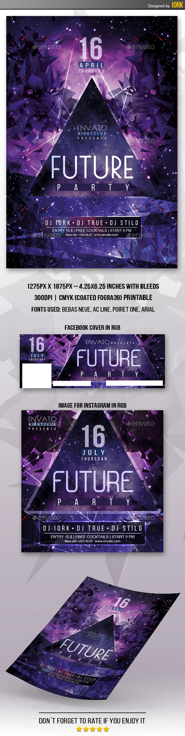 Future Party Flyer - Flyers Print Templates