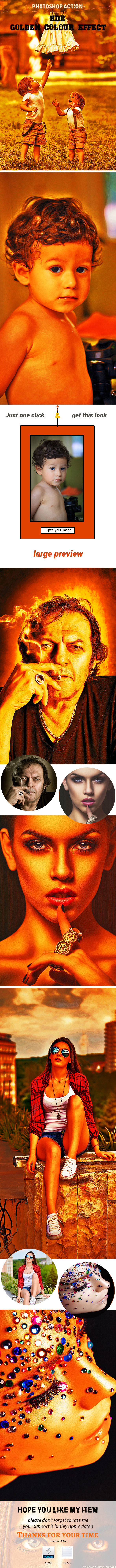 HDR Golden Colour Effect - Photo Effects Actions