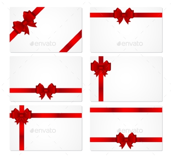 Gift Card with Bow and Ribbon - Decorative Symbols Decorative