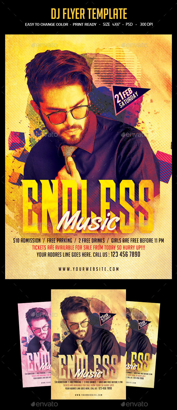 DJ Flyer Template - Clubs & Parties Events