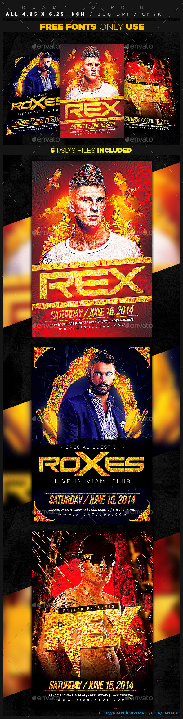 DJ Special Guest Flyers Bundle - Concerts Events