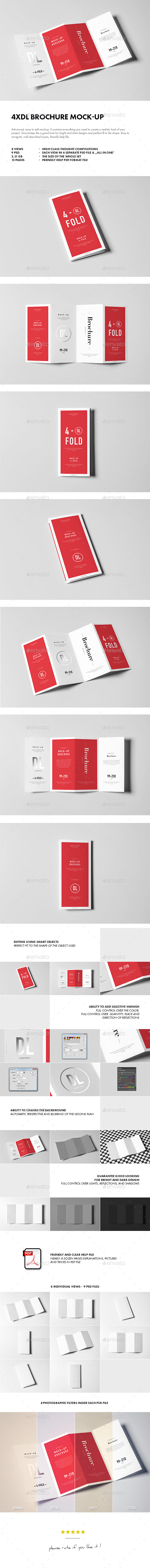 4xDL Brochure Mock-up - Brochures Print