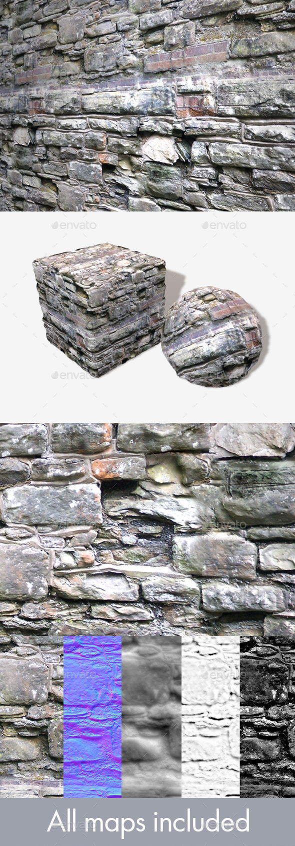 Crumbling Random Wall - 3Docean 11865951