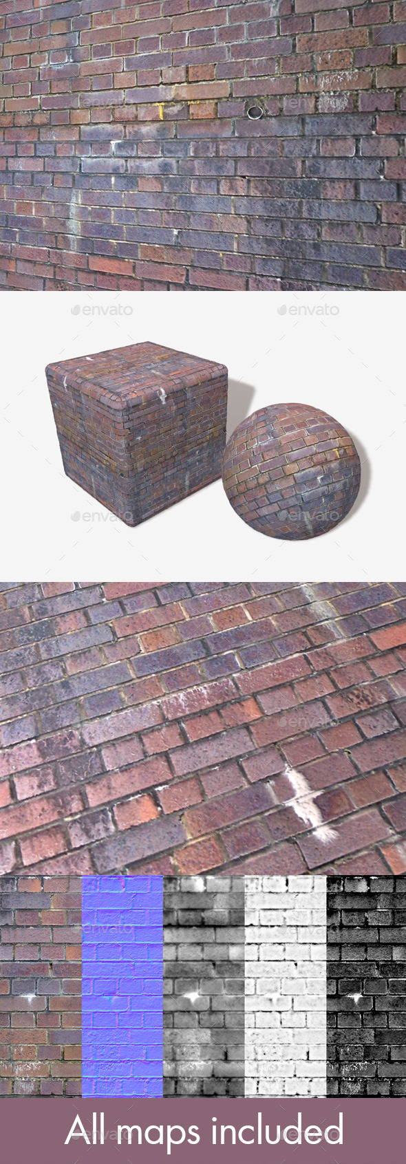 Dirty Purple Bricks - 3Docean 11865996