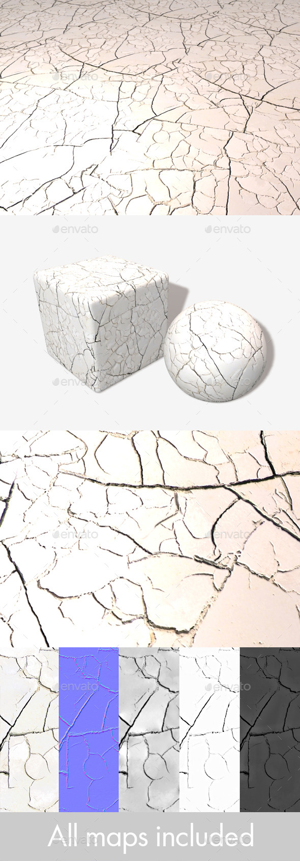 White Cracked Desert - 3Docean 11866033