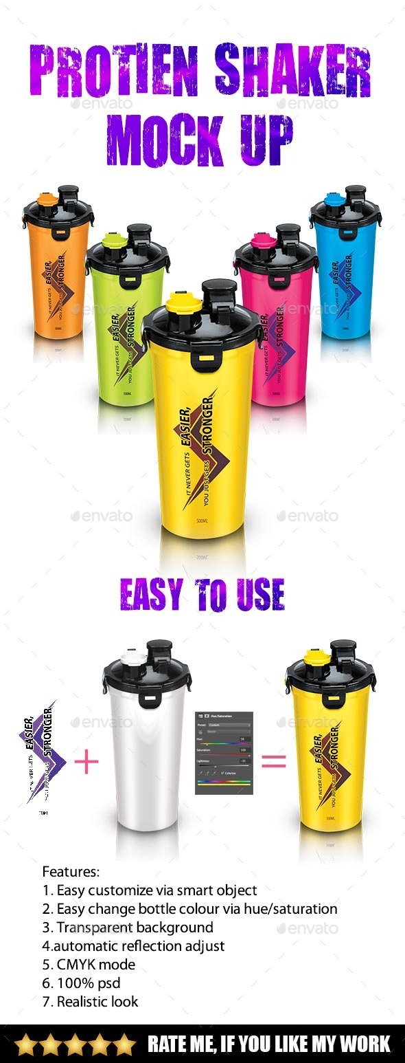 Protein Shaker - Product Mock-Ups Graphics