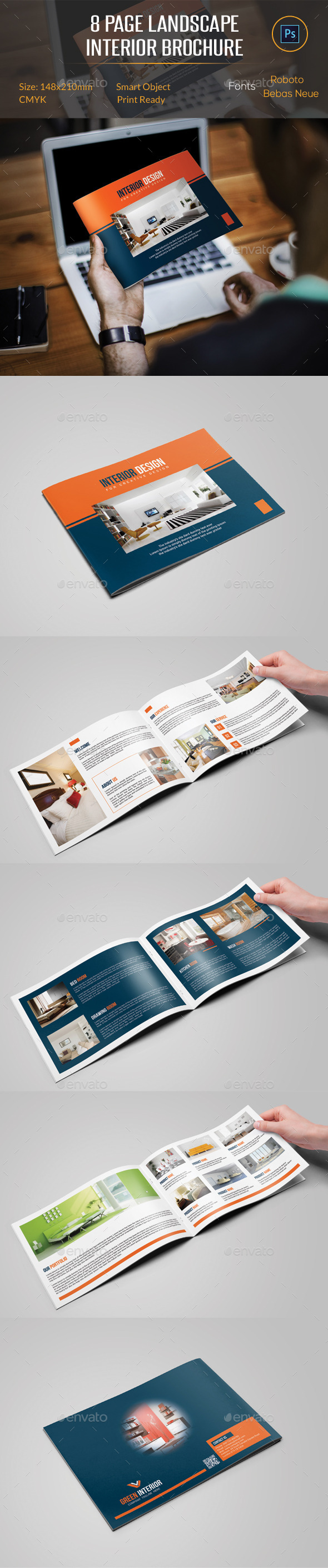 8 Pages Landscape Interior Brochure - Catalogs Brochures