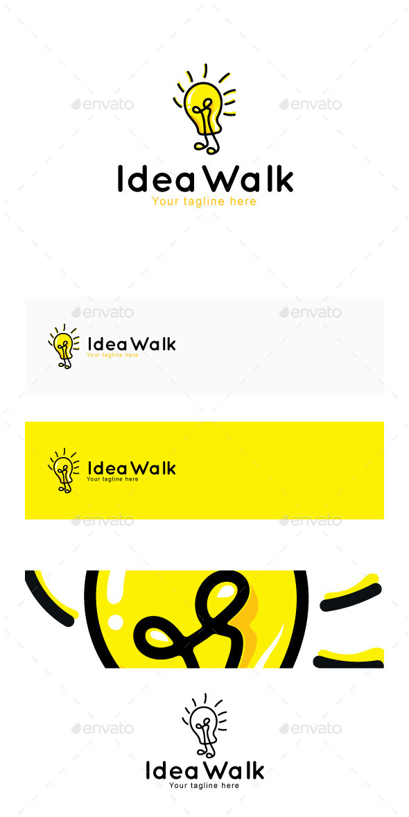 Idea Walk Stock Logo Template - Abstract Logo Templates