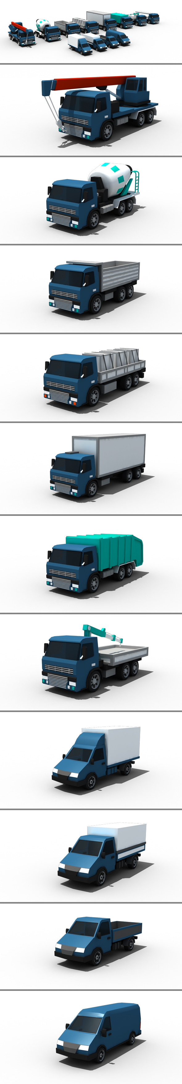 Low Poly Cars - 3Docean 11867234