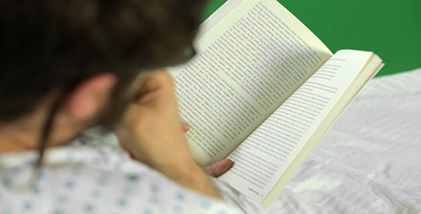 Hospital Patient Reading a Book