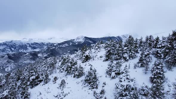 Winter landscape, beautiful aerial views alt