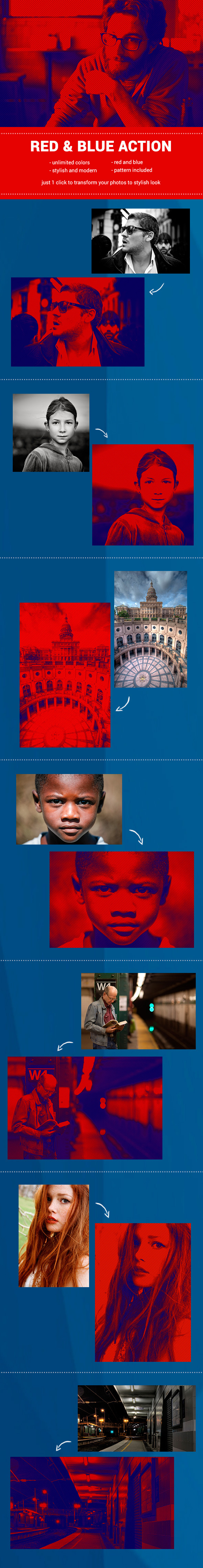 Mercury Red & Blue Action - Photo Effects Actions