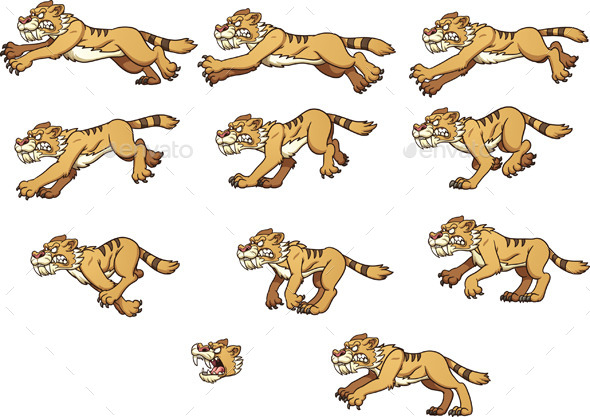 Saber Tooth Tiger - Animals Characters