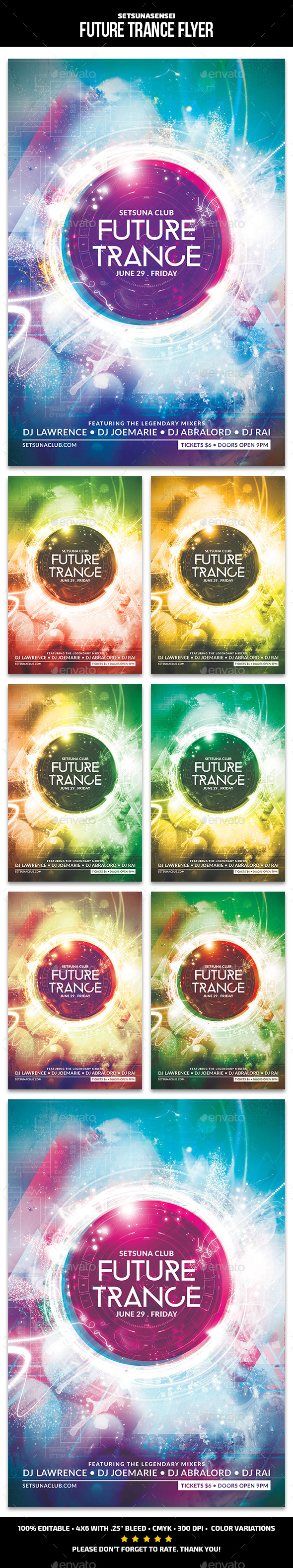 Future Trance Flyer - Clubs & Parties Events