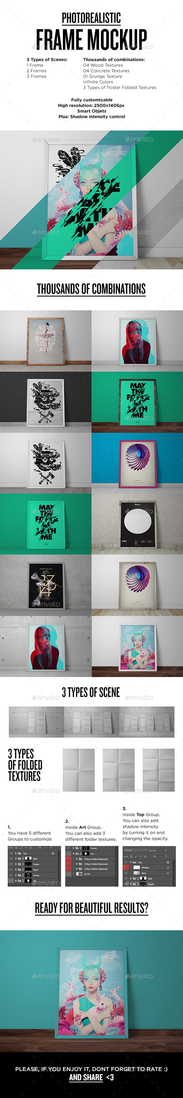 Photorealistic Frame Mockup - Miscellaneous Print
