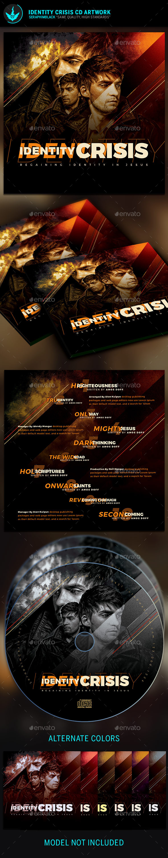 Identity Crisis CD Artwork Template - CD & DVD Artwork Print Templates