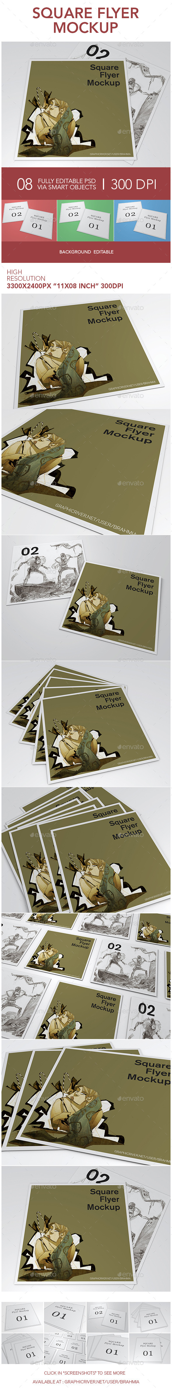 Square Flyer Mockup - Flyers Print