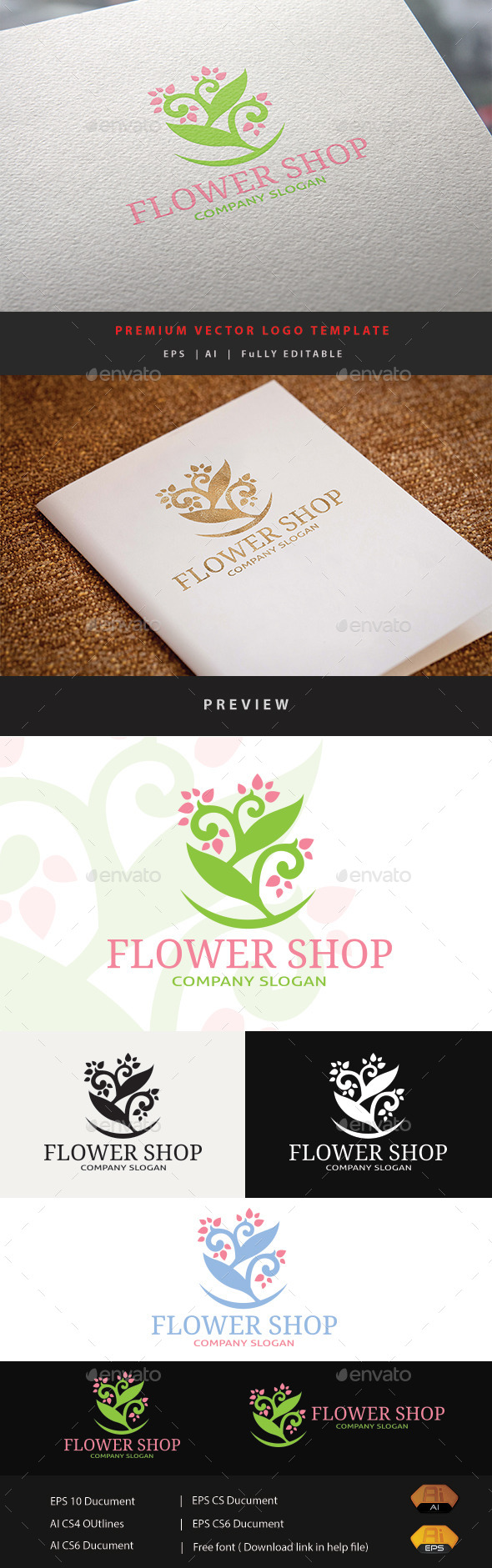Flower Shop - Nature Logo Templates