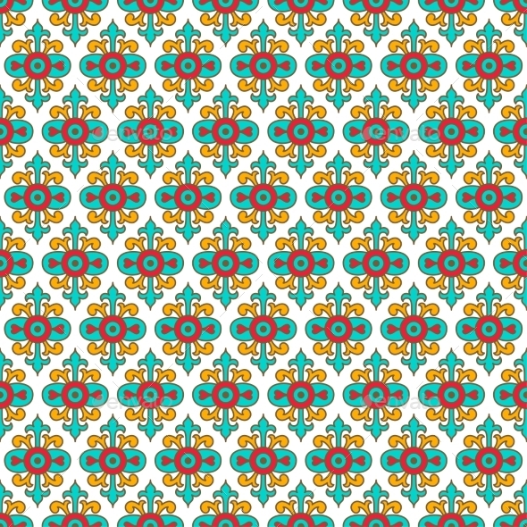 Mediterranean Traditional Floral Decor. - Patterns Decorative