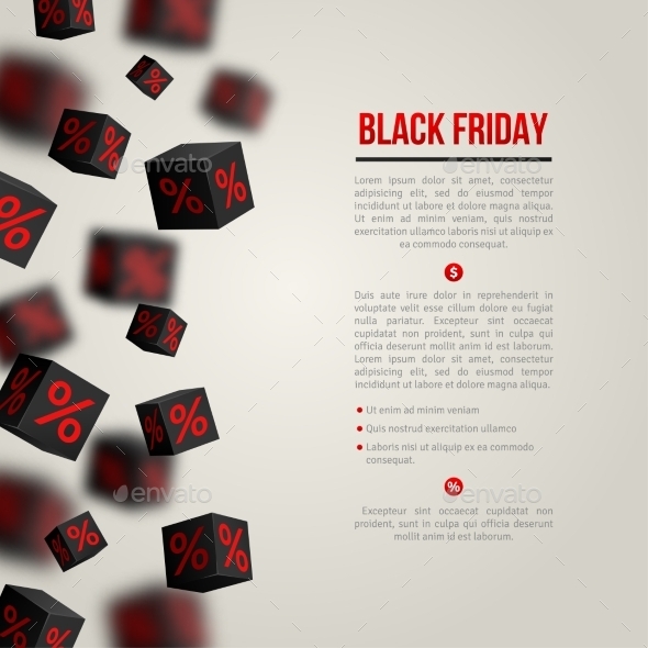 Black Friday Sale Poster. Vector Illustration. - Commercial / Shopping Conceptual