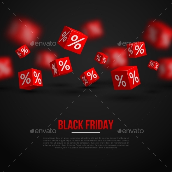 Black Friday Sale Poster. Vector Illustration. - Commercial / Shopping Conceptual