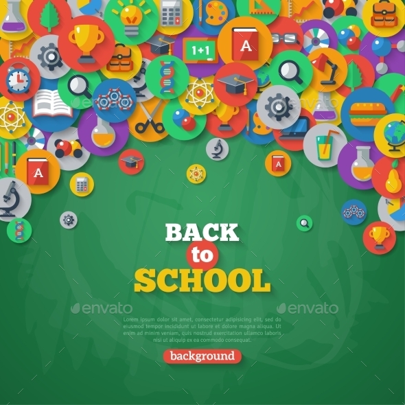 Back To School Background. Vector Illustration. - Miscellaneous Conceptual