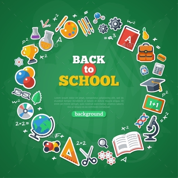 Back To School Frame. Vector Illustration. - Miscellaneous Conceptual